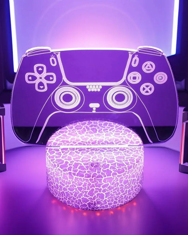 Neon Gamer 3D LED Night Light - RGB Cartoon Lamp for Bedroom