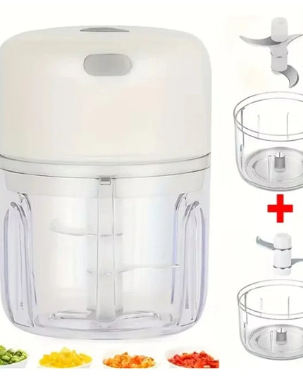 Portable Electric Garlic Chopper - 100 ml Grinder for Veggies