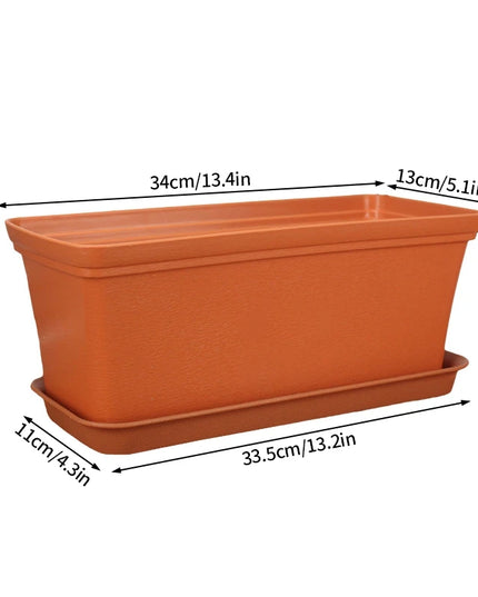 High-quality Gardening Flower Pot Thicken Plastic Planting Pot Balcony Vegetable Flower Pot Rectangular Planting Planters