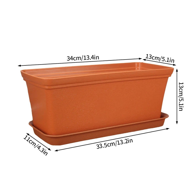 High-quality Gardening Flower Pot Thicken Plastic Planting Pot Balcony Vegetable Flower Pot Rectangular Planting Planters
