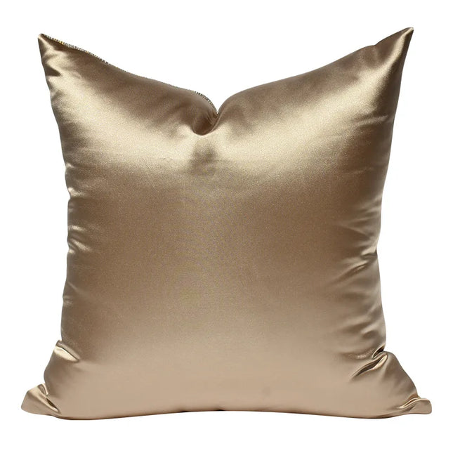 Luxury Gray Sofa Cushion Cover - Embroidered 20x20 Decorative Pillow