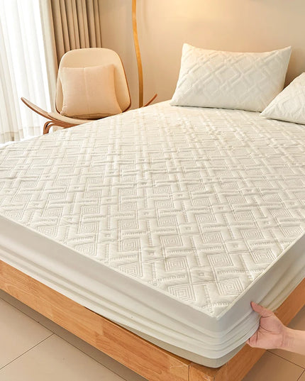 Anqianny Waterproof Mattress Protector - Soft Solid Color Bedding