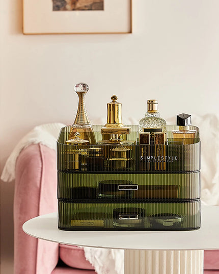 Modishion Large Capacity Makeup Organizer - 2 Drawers, Stylish Design