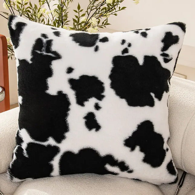 Anqianny Luxury Faux Fur Cushion Cover - Soft Fluffy Brindle Design