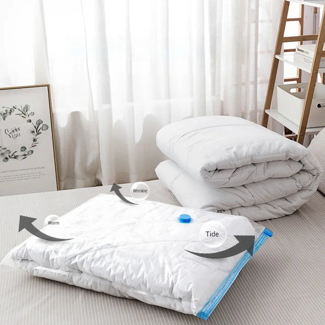 Clothes Storage Vacuum Bags - Compression Organizer with Hand Pump