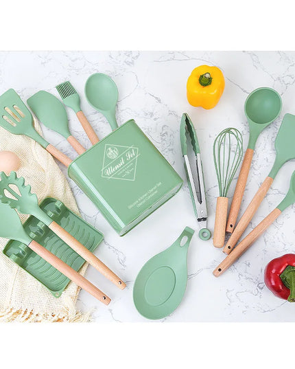 Eco-Friendly Silicone Kitchenware - Non-Stick Spatula & Utensils Set