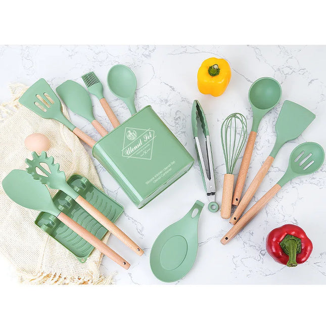 Eco-Friendly Silicone Kitchenware - Non-Stick Spatula & Utensils Set