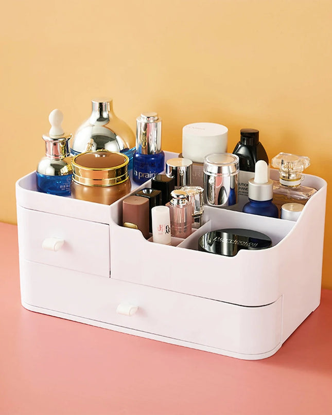 Voltsify Makeup Organiser with Drawers - Stylish Desktop Storage Box