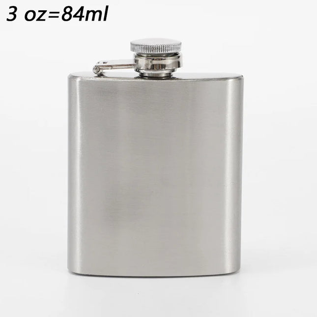High-Quality Stainless Steel Hip Flask - 1-10 oz Portable Drinkware