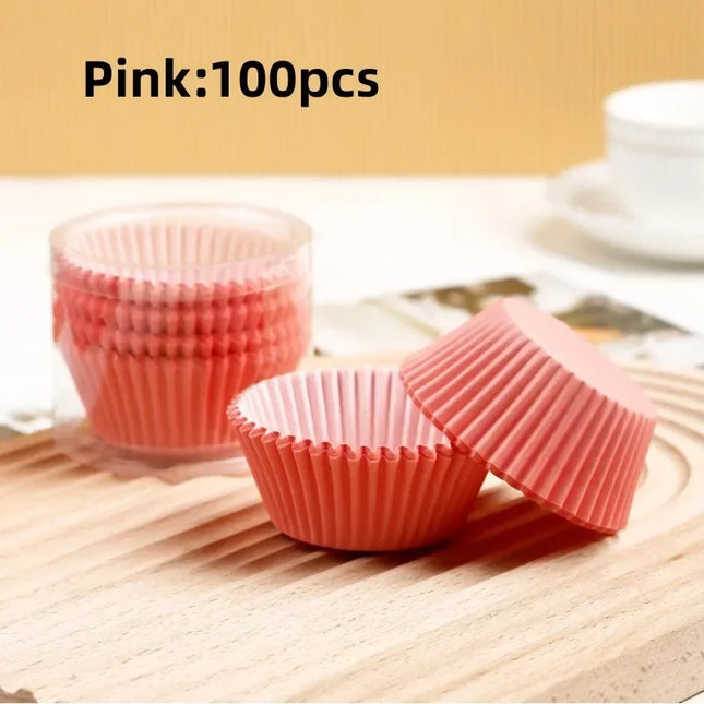 100pcs Disposable Muffin Cups Egg Tart Molds