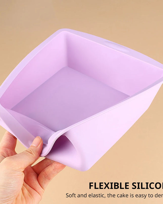 Eco-Friendly Silicone Baking Tray - Easy Demold Square Cake Mold