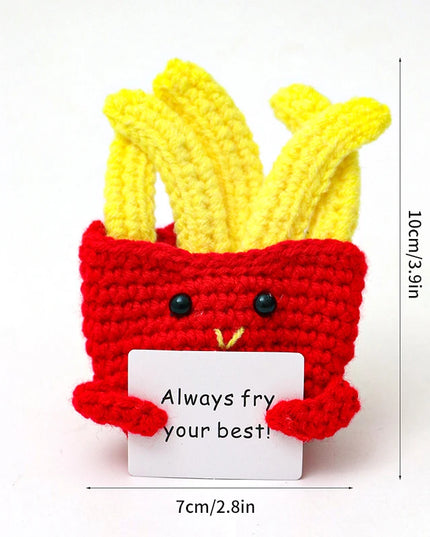 Positive Crochet Bee Miniature Decor - Kawaii Fruit & Vegetable Ornament