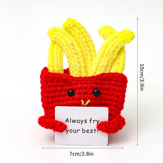 Positive Crochet Bee Miniature Decor - Kawaii Fruit & Vegetable Ornament