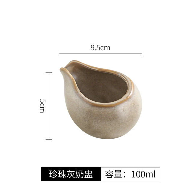 Retro Ceramic Matte Gravy Boat - Stylish Kitchen Tableware for Sauces