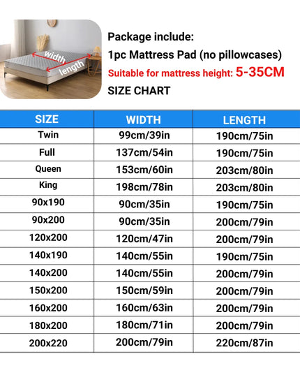 Waterproof Mattress Protector - Breathable Soft Cover for Beds
