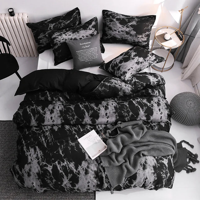 Anqianny 3pcs Duvet Cover Set - Modern Print Quilt & Pillow Cases