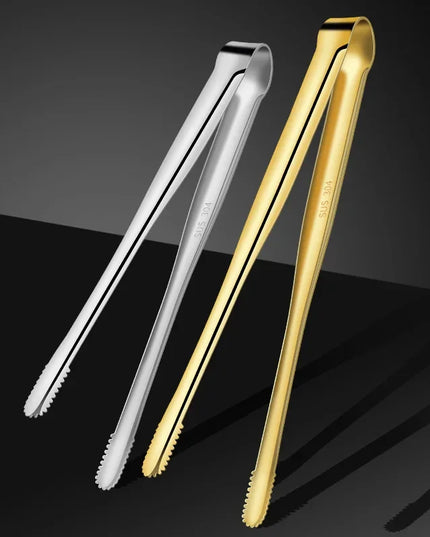 2Pcs Kitchen Tongs Stainless Steel Barbecue Tongs
