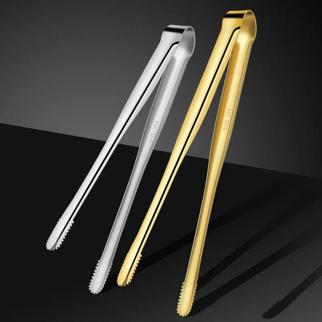 2Pcs Kitchen Tongs Stainless Steel Barbecue Tongs