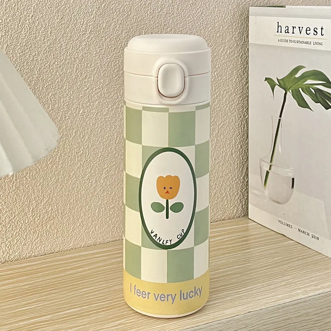 500ml Stainless Steel Thermal Bouncing Cover Bottle