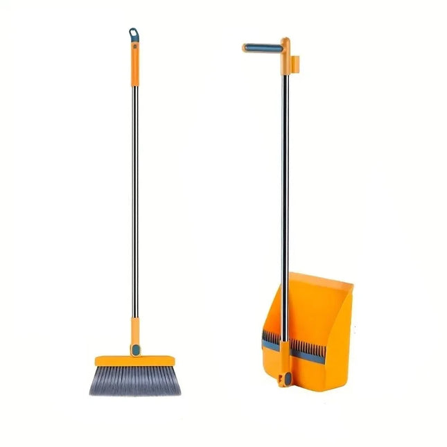 3-in-1 Foldable Magnetic Broom Set - Perfect for Pet Hair Cleaning