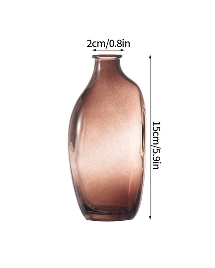 Retro Irregular Glass Flower Vase - Modern Decorative Table Ornament