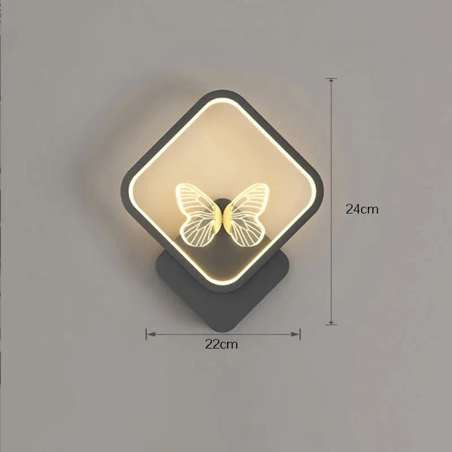 Modern Golden Butterfly LED Wall Lamp - Stylish Home Decoration