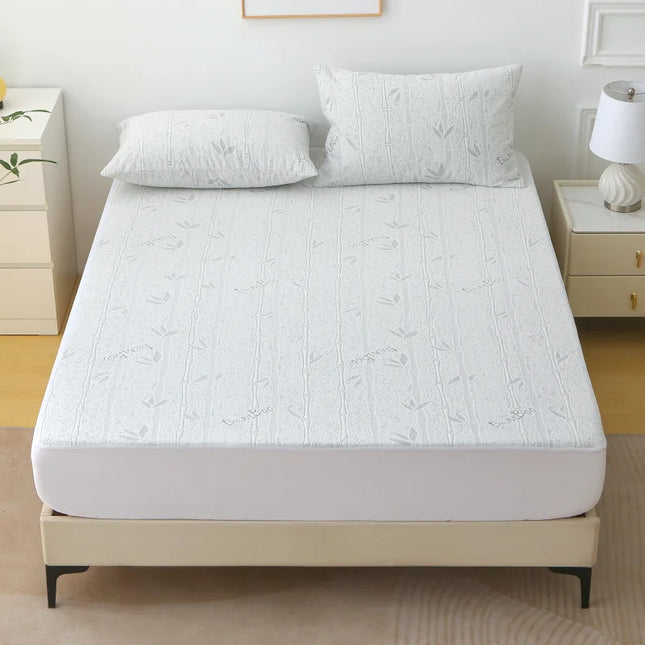 Anqianny Bamboo Fiber Mattress Protector - Waterproof, Ultra-Soft Cover
