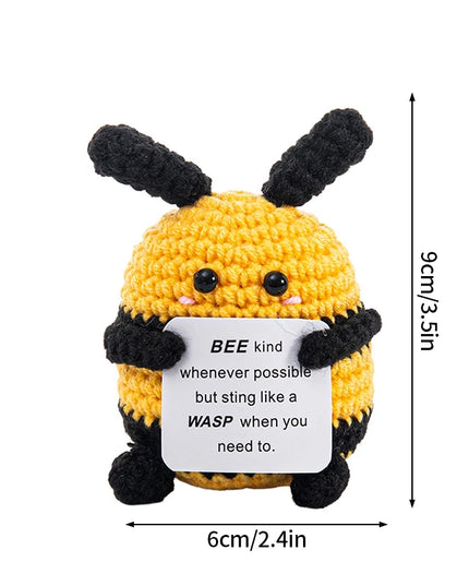 Positive Crochet Bee Miniature Decor - Kawaii Fruit & Vegetable Ornament