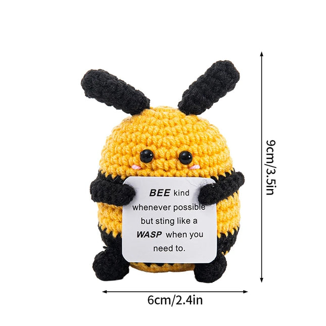 Positive Crochet Bee Miniature Decor - Kawaii Fruit & Vegetable Ornament