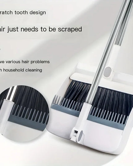 3-in-1 Foldable Magnetic Broom Set - Perfect for Pet Hair Cleaning