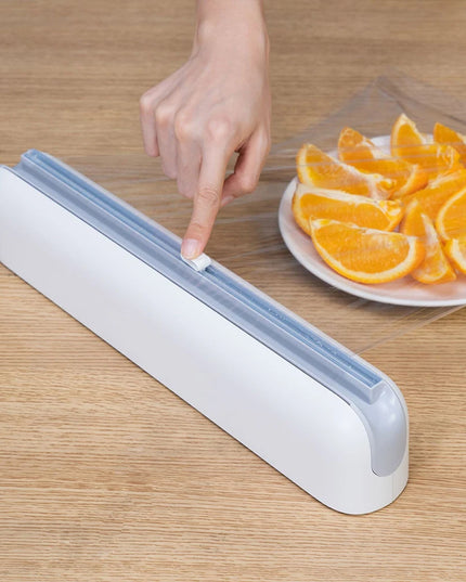 Livingandhome Kitchen Plastic Wrap Dispenser with Cutter - Easy Use