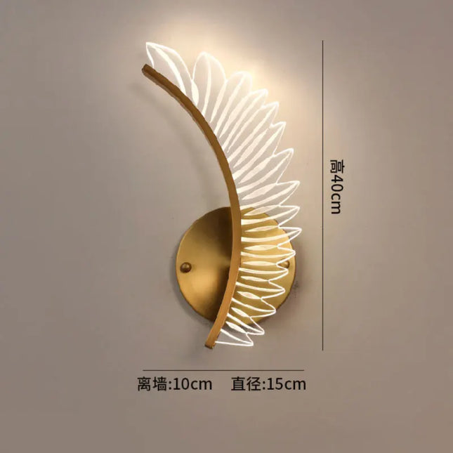 Luxury Nordic Modern Wall Lamp - Gold Aluminum LED Design