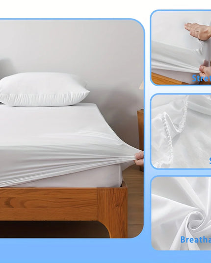 Anqianny Waterproof Fitted Sheet - Soft Stretch Jersey for 160x200cm