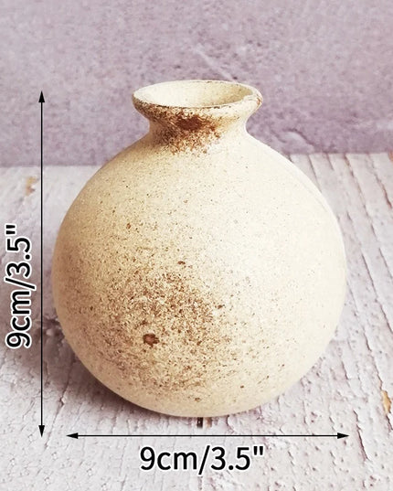 Retro Wooden Flower Vase - Nordic Style Decorative Plant Pot for Home Decor