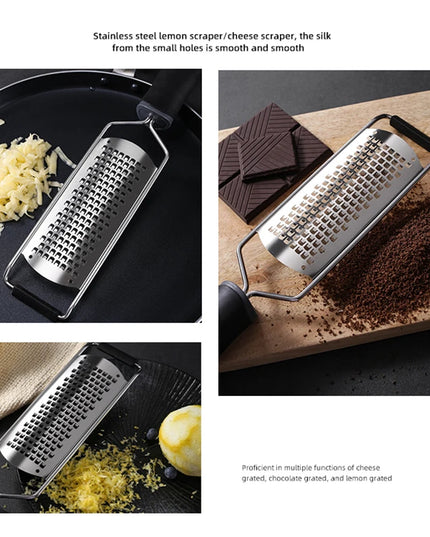 Multipurpose Cheese Slicer - Stainless Steel Kitchen Tool with Black Handle