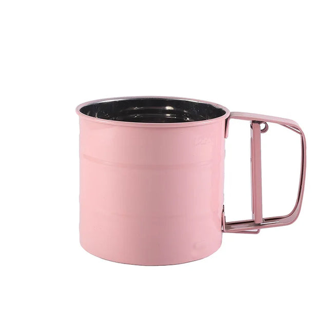 Handheld Stainless Steel Flour Sifter - Semi-Automatic Baking Tool