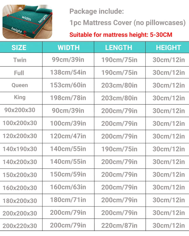 Anqianny Waterproof Quilted Mattress Protector - Breathable & Anti-Mite