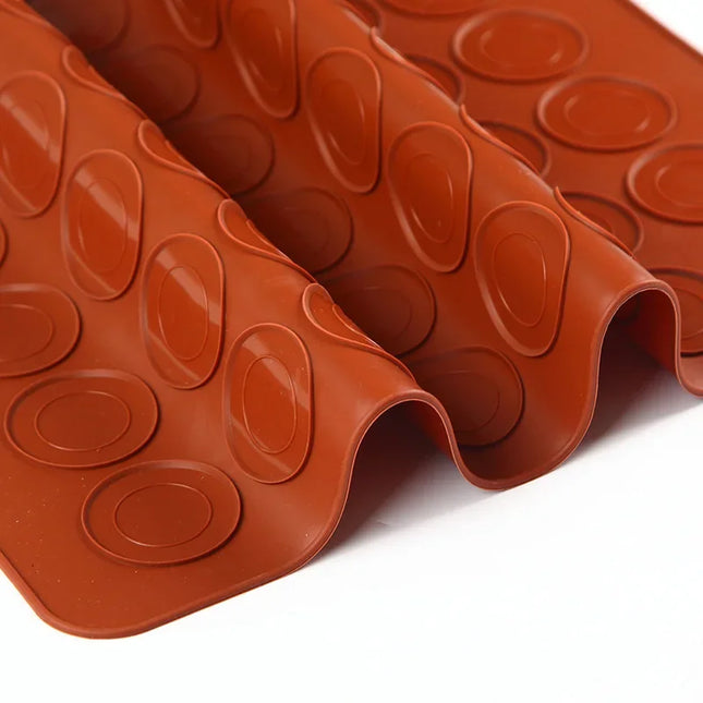 30 Holes Macaron Baking Mat, Non-Stick Silicone