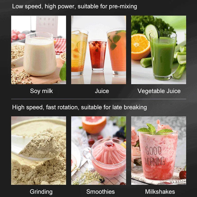 BALASHOV 220V Commercial Blender Juicer - Heavy Duty, 2000W Power