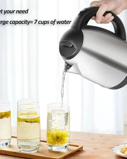 Stainless Steel Electric Kettle 2L - Hot Water Boiler for Tea & Coffee