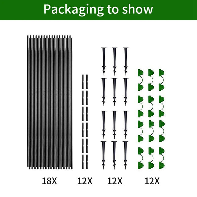 Garden Tunnel Arch Rack Plant Support Bracket Plant Insect-proof Covers Anti-bird Net Support Rod Vegetable Greenhouse Stand