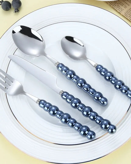 4Pcs/Set Luxury Dinnerware Stainless Steel Spoon and Fork