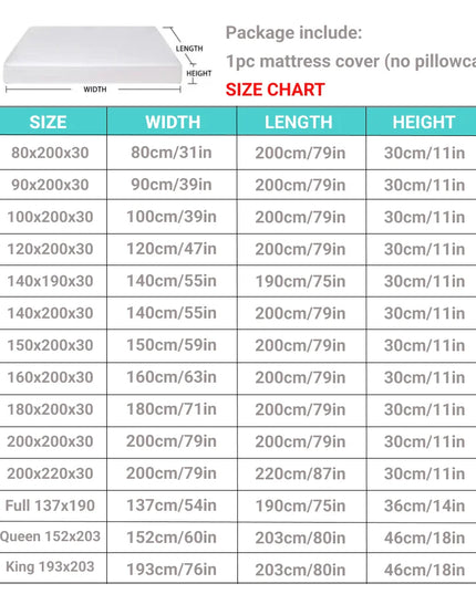 Anqianny Waterproof Fitted Sheet - Soft Polyester for Queen/King/Twin