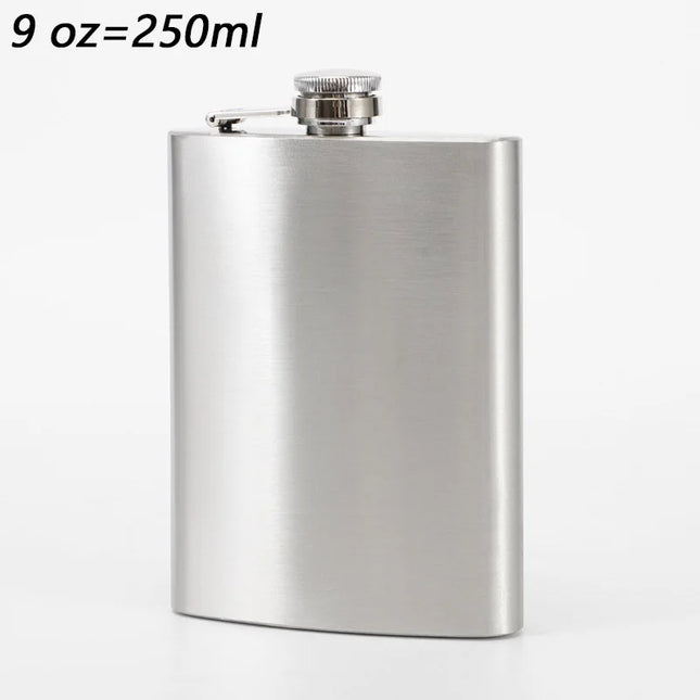 High-Quality Stainless Steel Hip Flask - 1-10 oz Portable Drinkware