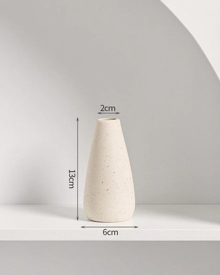 Modern White Ceramic Vase - Nordic Decorative Flower Pot for Home Decor