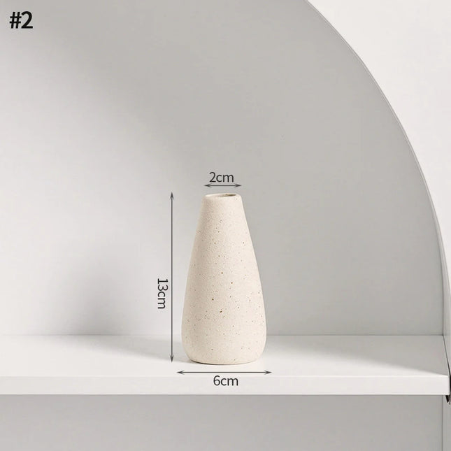 Modern White Ceramic Vase - Nordic Decorative Flower Pot for Home Decor