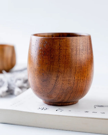 Handmade Wooden Big Belly Cups - Eco-Friendly Drinkware for Beer, Tea & Coffee
