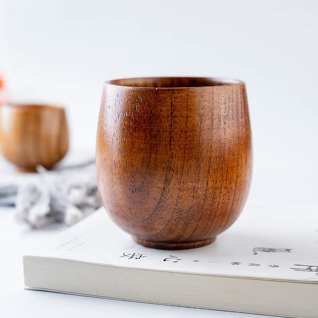 Handmade Wooden Big Belly Cups - Eco-Friendly Drinkware for Beer, Tea & Coffee