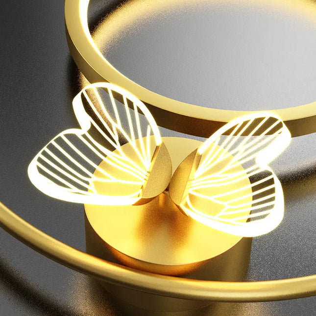 Modern Golden Butterfly LED Wall Lamp - Stylish Home Decoration