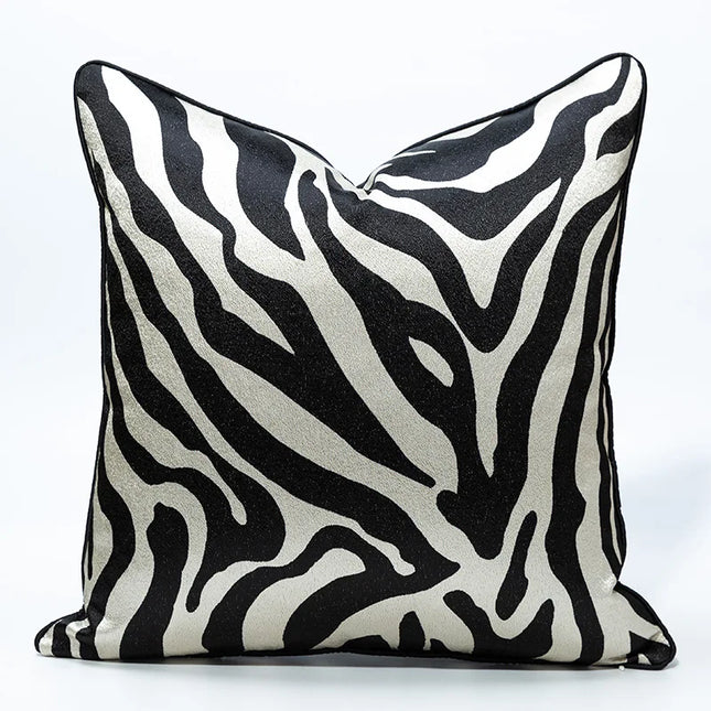 Anqianny Golden Cushion Cover - Tiger Zebra Pattern for Sofa Decor